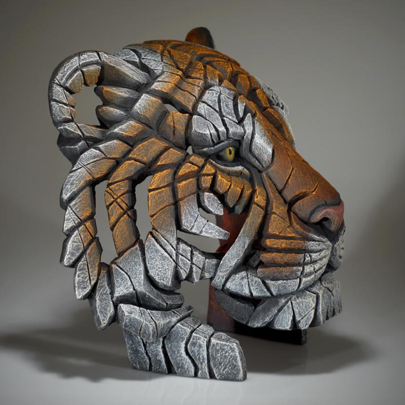 Tiger Head Sculpture - Natural